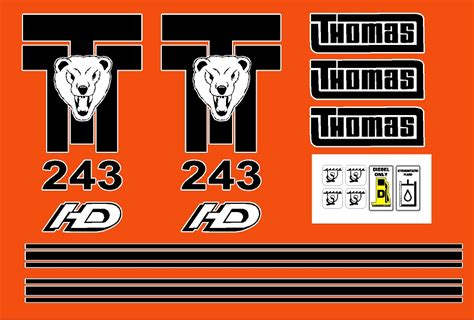 thomas skid steer decals|Thomas 85 Decal Kit Skid Steer .